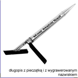 długopis z pieczątką